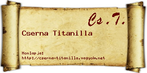 Cserna Titanilla névjegykártya